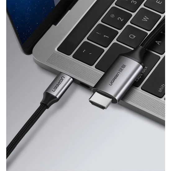 UGREEN Kabel przewód przejściówka HDMI - USB-C 4K 60Hz 1.5m czarno-szary