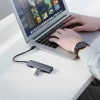 UGREEN HUB Rozdzielacz USB-C - 4x USB 3.2 z portem zasilania USB-C szary
