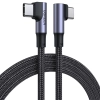 UGREEN Kątowy kabel przewód w oplocie USB-C Quick Charge PD 100W 1m czarny
