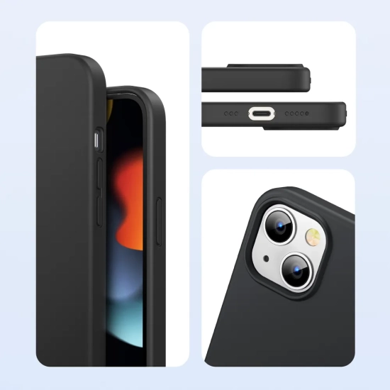 UGREEN Gumowe elastyczne silikonowe etui pokrowiec iPhone 13 mini czarny