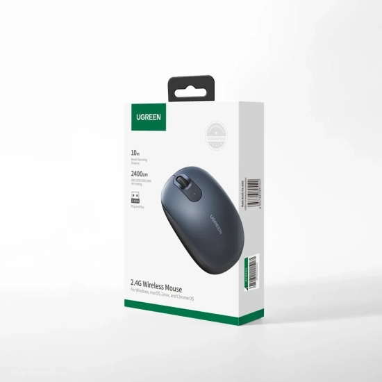 UGREEN Myszka bezprzewodowa do komputera USB 2.4GHz granatowa