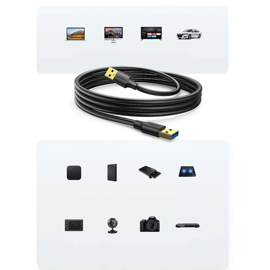 UGREEN Kabel przewód USB - USB 3.2 3m czarny
