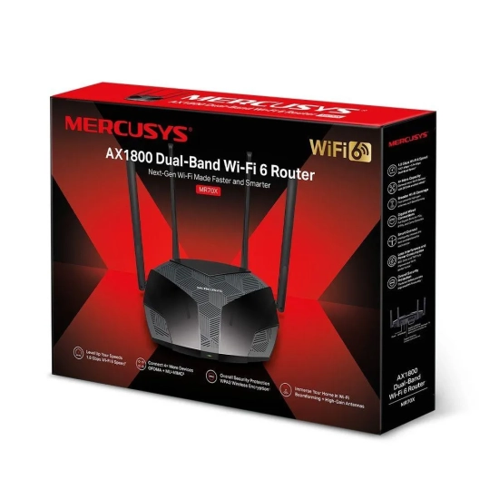 TP-Link Router Mercusys MR70X AX1800 Wi-Fi 6 Dual Band Gigabit