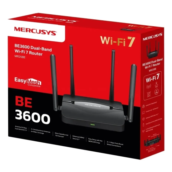 Router Mercusys MR25BE BE3600 Wi-Fi 7 Dual Band