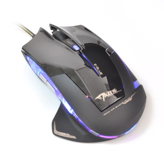 Mysz komputerowa E-BLUE Mazer R przewodowa, czarna, 2400 DPI EMS124BK(1)
