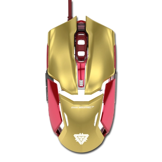 Mysz komputerowa E-BLUE IRON MAN ARMOR EMS610 przewodowa, złota, 4000 DPI