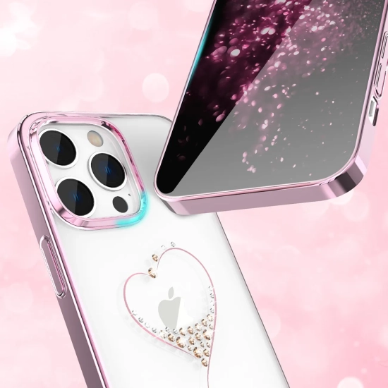 KINGXBAR Etui do telefonu iPhone 14 Plus ozdobione kryształami Wish Series