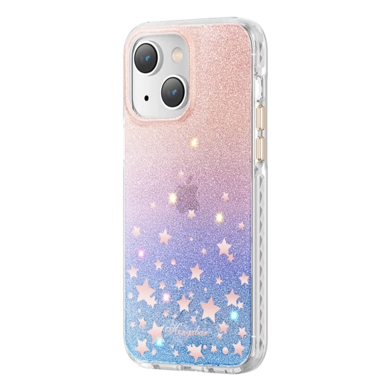 KINGXBAR Etui pokrowiec w gwiazdki iPhone 14 Plus Heart Star Series ZODIAC