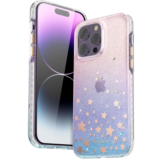 KINGXBAR Etui pokrowiec w gwiazdki iPhone 14 Plus Heart Star Series ZODIAC
