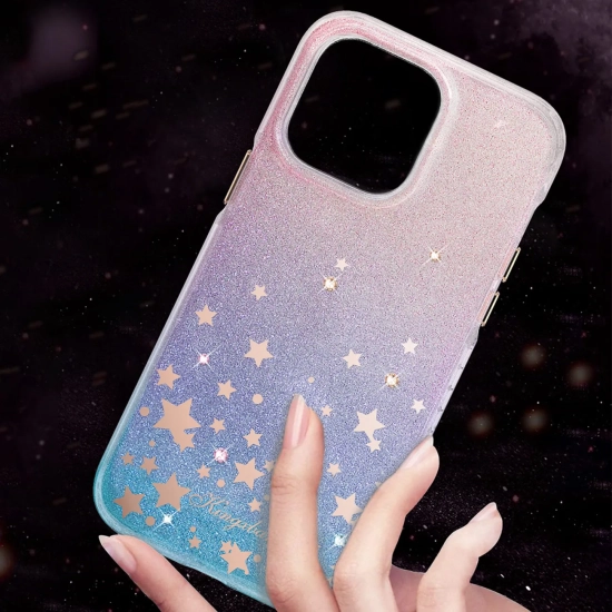 KINGXBAR Etui pokrowiec w gwiazdki iPhone 14 Plus Heart Star Series ZODIAC