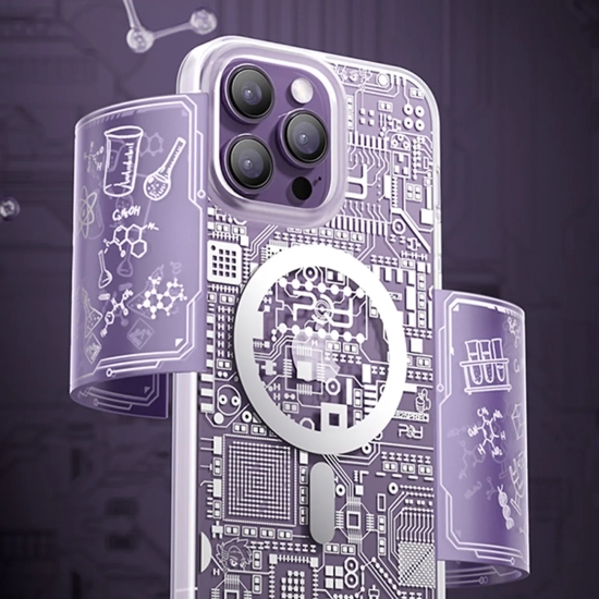 KINGXBAR Magnetyczne etui iPhone 14 Plus MagSafe PQY Geek Series złote