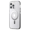 KINGXBAR Magnetyczne etui iPhone 14 MagSafe PQY Ice Crystal Series szare