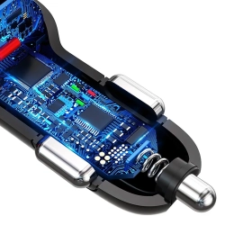 DUDAO Ładowarka samochodowa 3x USB Quick Charge 3.0 QC3.0 2.4A 18W biały