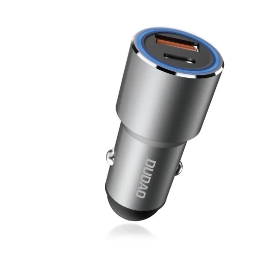 DUDAO Ładowarka samochodowa USB USB-C PD QC 22,5W szary