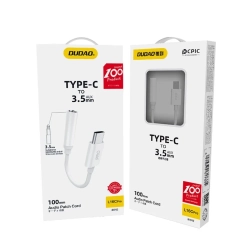 DUDAO Adapter audio przejściówka do słuchawek z USB-C na mini jack 3,5 mm