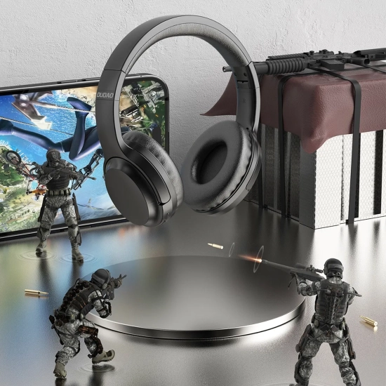 DUDAO Bezprzewodowe nauszne słuchawki Bluetooth 5.3 czarny