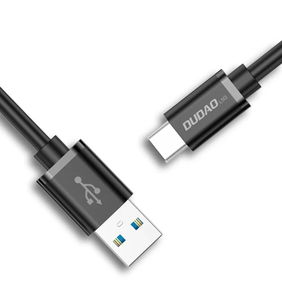 DUDAO Kabel przewód USB - USB Typ C Super Fast Charge 1 m czarny