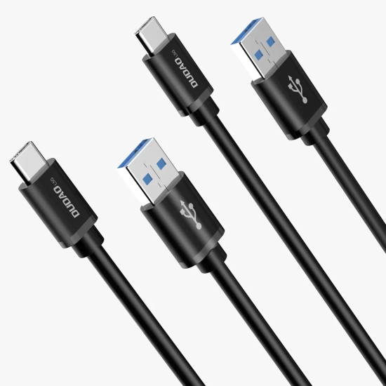 DUDAO Kabel przewód USB - USB Typ C Super Fast Charge 1 m czarny