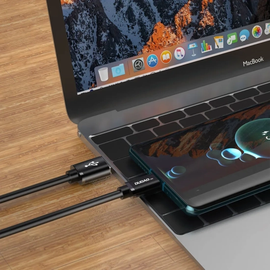 DUDAO Kabel przewód USB - USB Typ C Super Fast Charge 1 m czarny