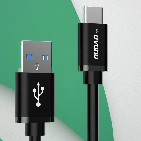 DUDAO Kabel przewód USB - USB Typ C Super Fast Charge 1 m czarny