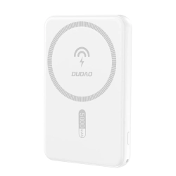 DUDAO Powerbank 5000mAh magnetyczny z ładowarką indukcyjną MagSafe biały