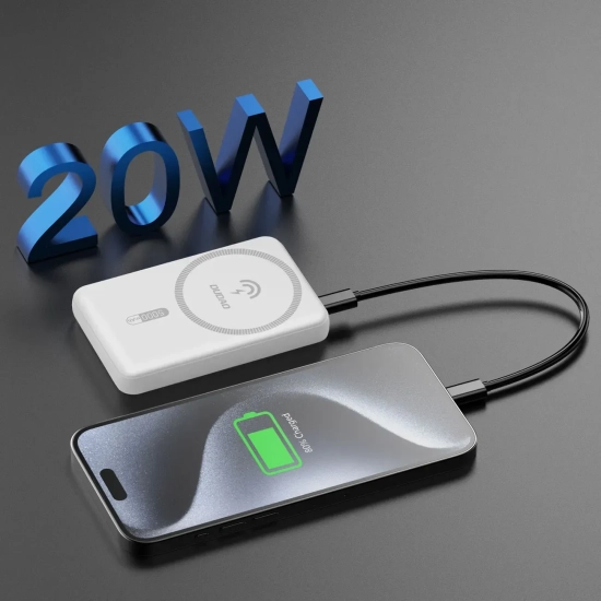 Powerbank Dudao K14S 5000mAh MagSafe 20W biały