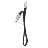 DUDAO Kabel przewód płaski krótki do iPhone USB-C - Lightning L10P PD 20W