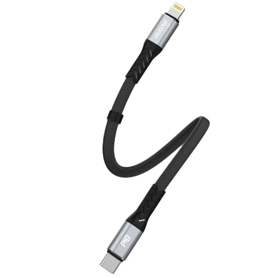 DUDAO Kabel przewód płaski krótki do iPhone USB-C - Lightning L10P PD 20W