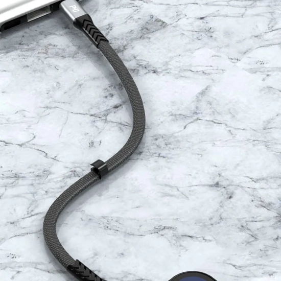 DUDAO Kabel przewód płaski krótki do iPhone USB-C - Lightning L10P PD 20W