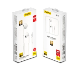 DUDAO Słuchawki przewodowe douszne ze złączem minijack 3.5mm biały