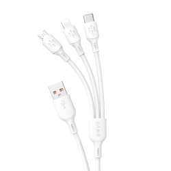 DUDAO 3w1 Kabel przewód USB-A do USB-C micro USB iPhone Lightning 480Mb/s