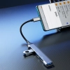 DUDAO Adapter rozdzielacz HUB z gniazda USB-C na 4x USB czarny szary