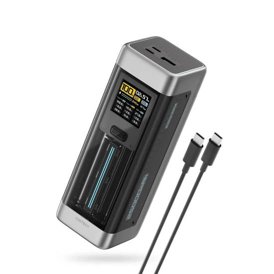 CUKTECH Powerbank 25000mAh USB-C USB-A 210W - czarny