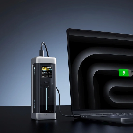 CUKTECH Powerbank 25000mAh USB-C USB-A 210W - czarny