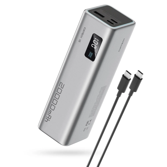 CUKTECH Powerbank 20000mAh USB-C USB-A 100W - szary