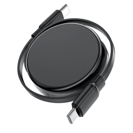 ACEFAST Kabel przewód USB-C - USB-C zwijany z organizerem 60W - czarny