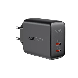 ACEFAST Ładowarka sieciowa 2x USB-C 40W PPS PD QC 3.0 AFC FCP czarny