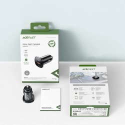 ACEFAST Ładowarka samochodowa 38W USB-C USB Power Delivery QC 3.0 czarny