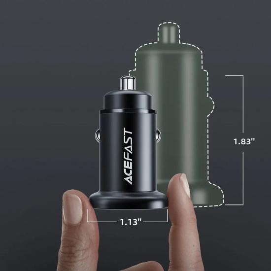 ACEFAST Ładowarka samochodowa 38W USB-C USB Power Delivery QC 3.0 czarny