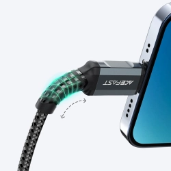 ACEFAST Kabel przewód MFI do iPhone USB - Lightning 2.4A 1.2m czarny