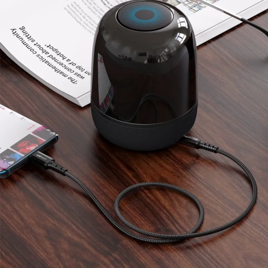 ACEFAST Kabel przewód audio AUX USB-C - 3.5mm mini jack 1.2m czarny