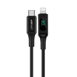 ACEFAST Kabel przewód w oplocie z ekranem LED do iPhone MFI USB-C
