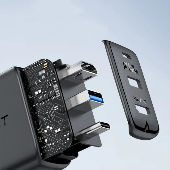 ACEFAST 2w1 Ładowarka sieciowa z kablem USB-C + przejściówka adapter USB-C