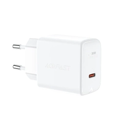 ACEFAST Ładowarka sieciowa GaN USB-C 30W PD QC 3.0 AFC FCP biały