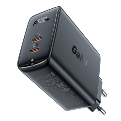 ACEFAST Ładowarka sieciowa A29 GaN dwa porty USB-C PD 50W czarny
