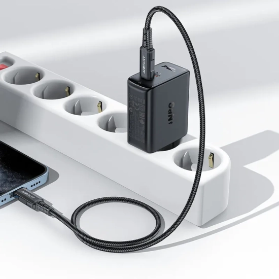 ACEFAST Ładowarka sieciowa A29 GaN dwa porty USB-C PD 50W czarny