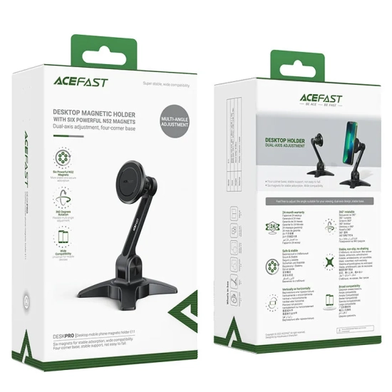 ACEFAST Podstawka stojak uchwyt magnetyczny do telefonu czarny