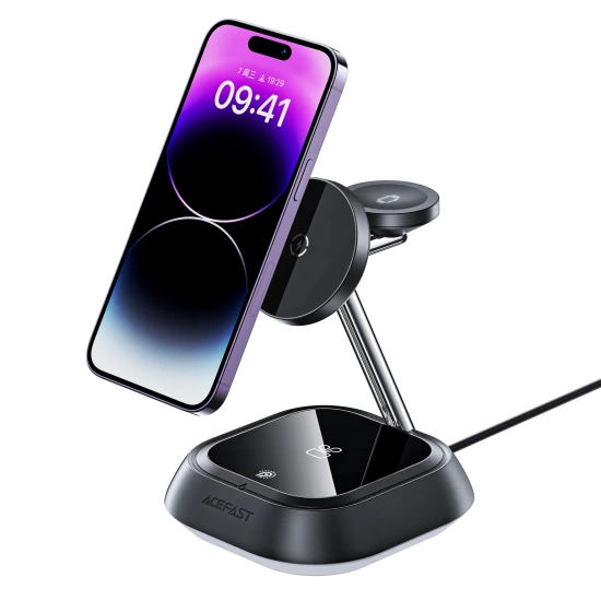 ACEFAST 3w1 Stacja ładująca indukcyjna E16 15W do telefonu słuchawek