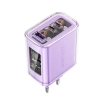 ACEFAST Ładowarka sieciowa GaN 65W 3 porty 1x USB 2x USB-C fioletowa