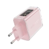ACEFAST Ładowarka sieciowa GaN 65W 3 porty 1x USB 2x USB-C fioletowa
